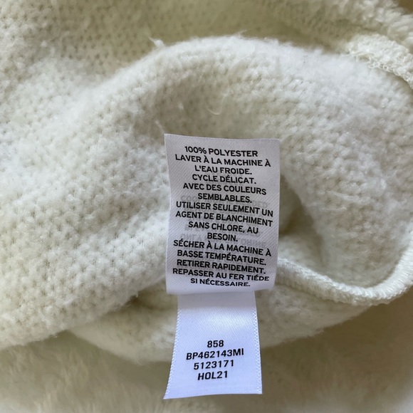 BP Women’s Sherpa Pile Fleece Cropped Sweater in Ivory Size 1X - Picture 5 of 5